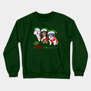 Naughty or Nice Dog Holiday Gifts Crewneck Sweatshirt